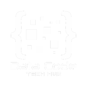 Logotipo Data Code Tech Hub png Sem Fundo negativo branca_300_x_300